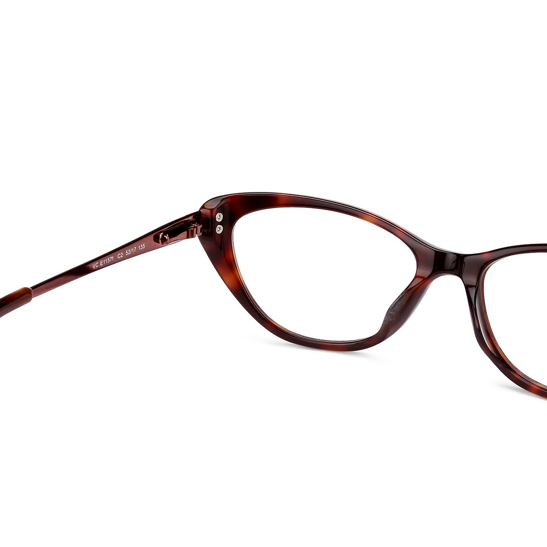 Vincent Chase Online Light Brown Full Rim Cat Eye left side