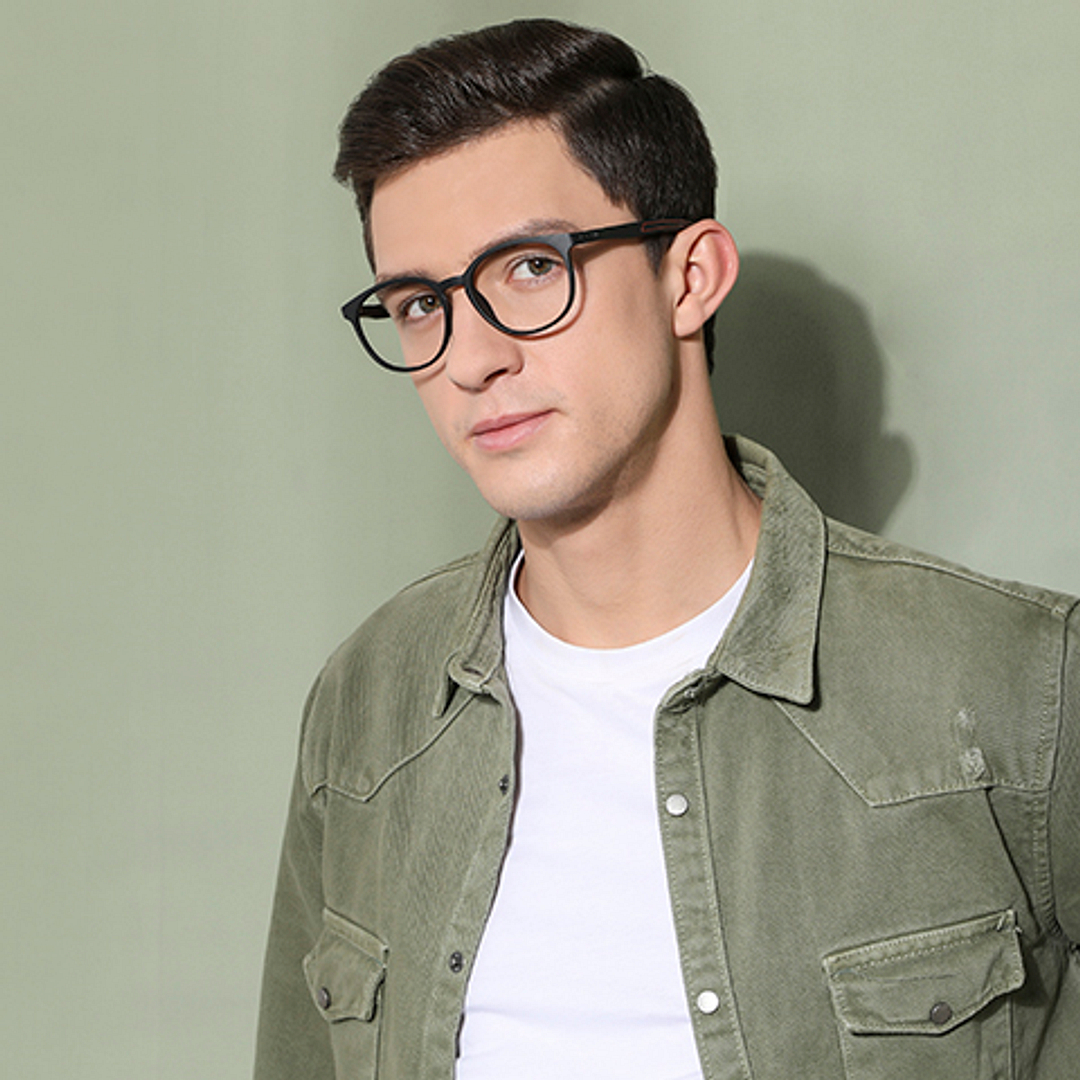 Lenskart Air Online Black Full Rim Round left side