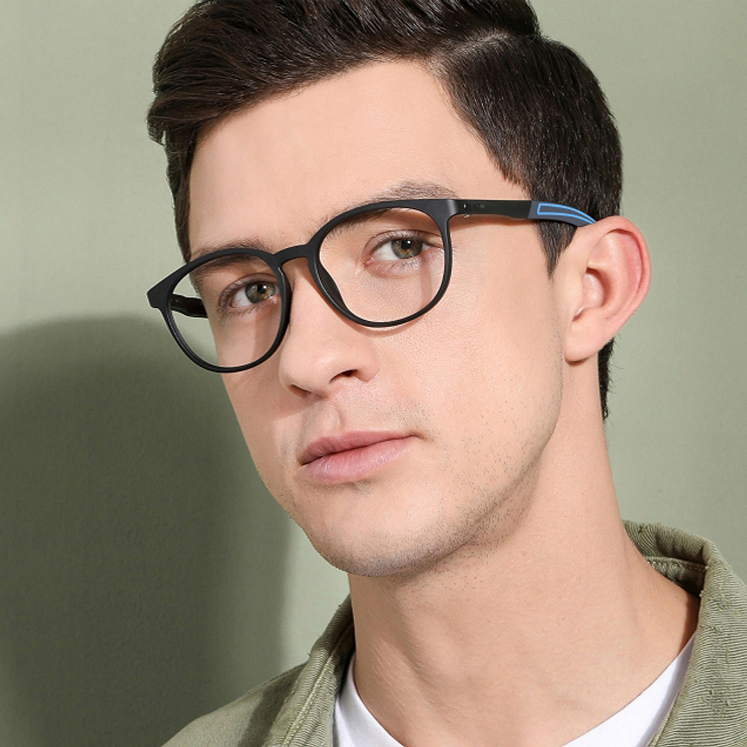 Lenskart Air Online Black Full Rim Round left side