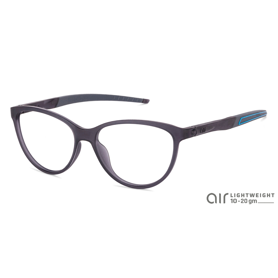 Lenskart Air Online Gray Transparent Full Rim Cat Eye left side