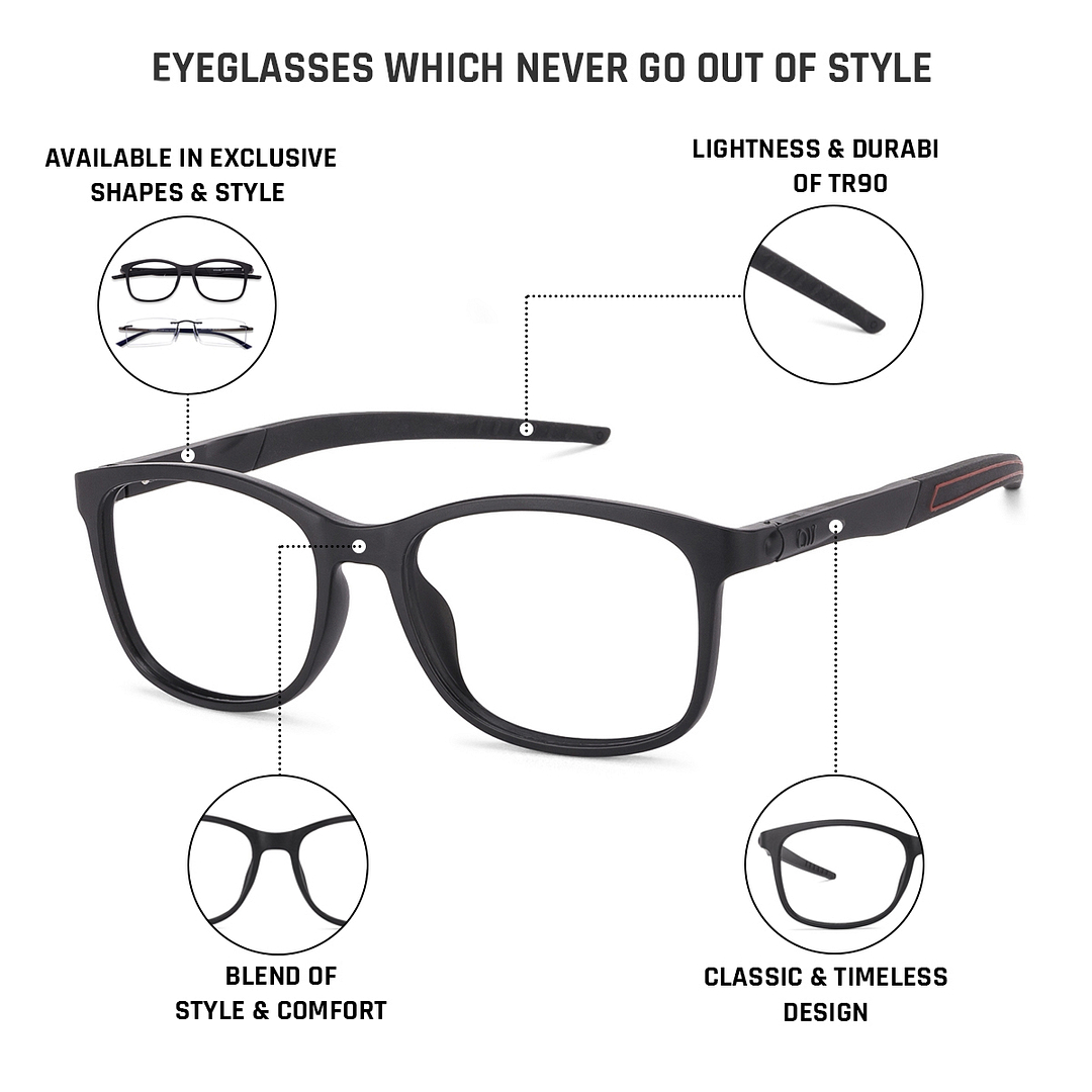 Lenskart Air Online Black Full Rim Square right side