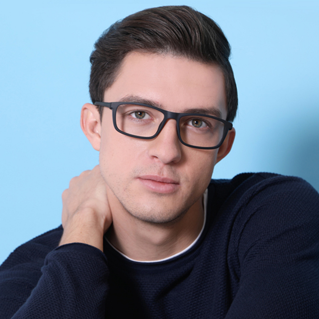 Lenskart Air Online Black Full Rim Rectangle left side