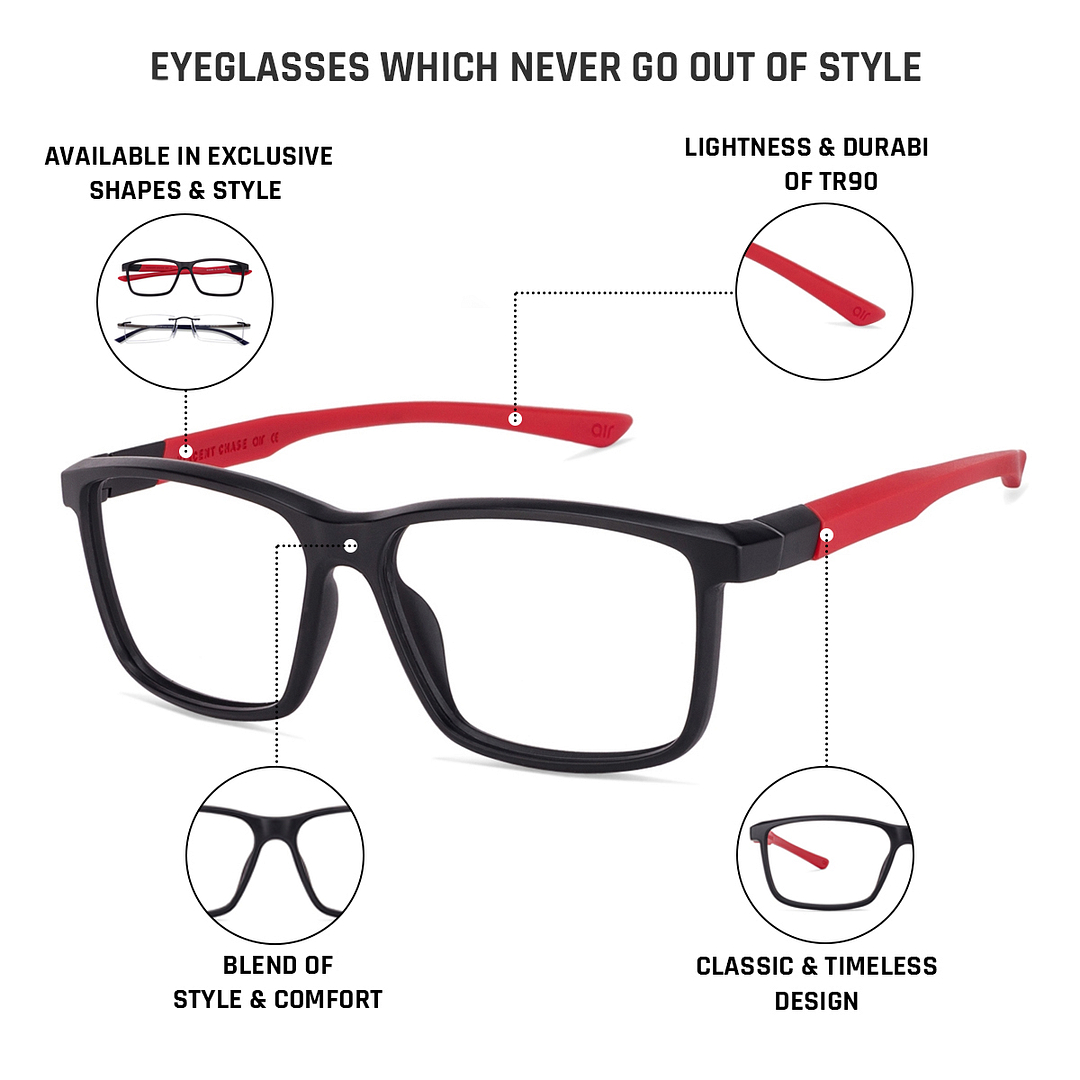 Lenskart Air Online Black Full Rim Rectangle right side