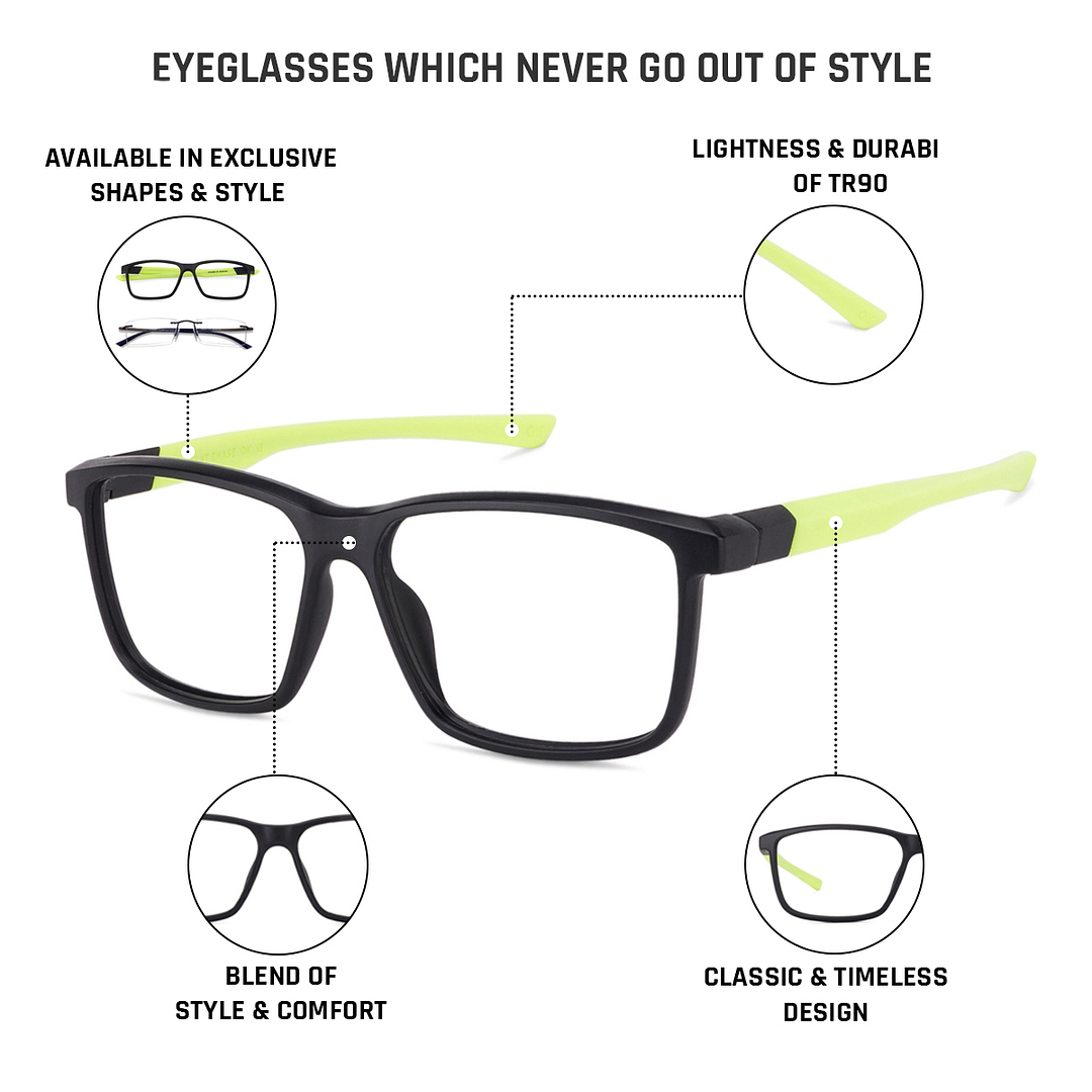 Lenskart Air Online Black Full Rim Rectangle right side