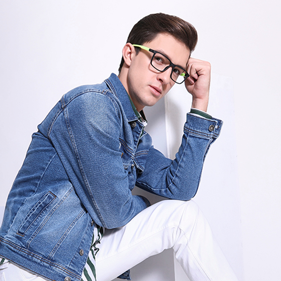 Lenskart Air Online Black Full Rim Rectangle left side