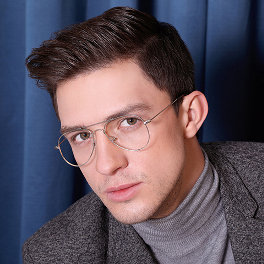 Vincent Chase Online Silver Full Rim Aviator right side