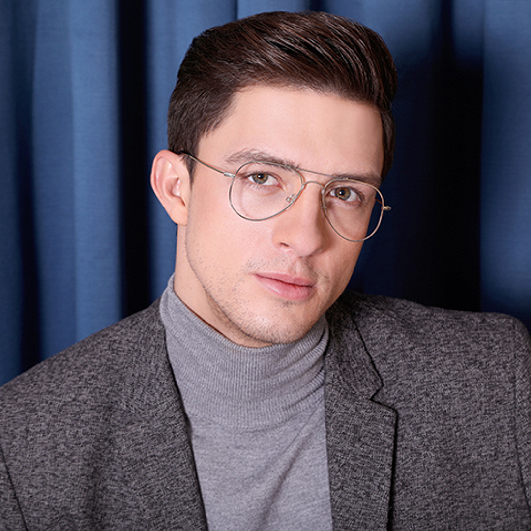 Vincent Chase Online Silver Full Rim Aviator right side