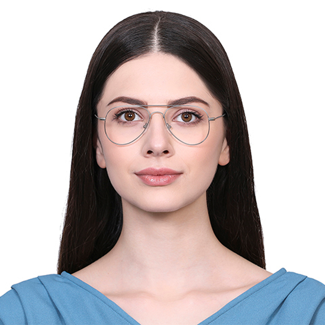 Vincent Chase Online Silver Full Rim Aviator left side