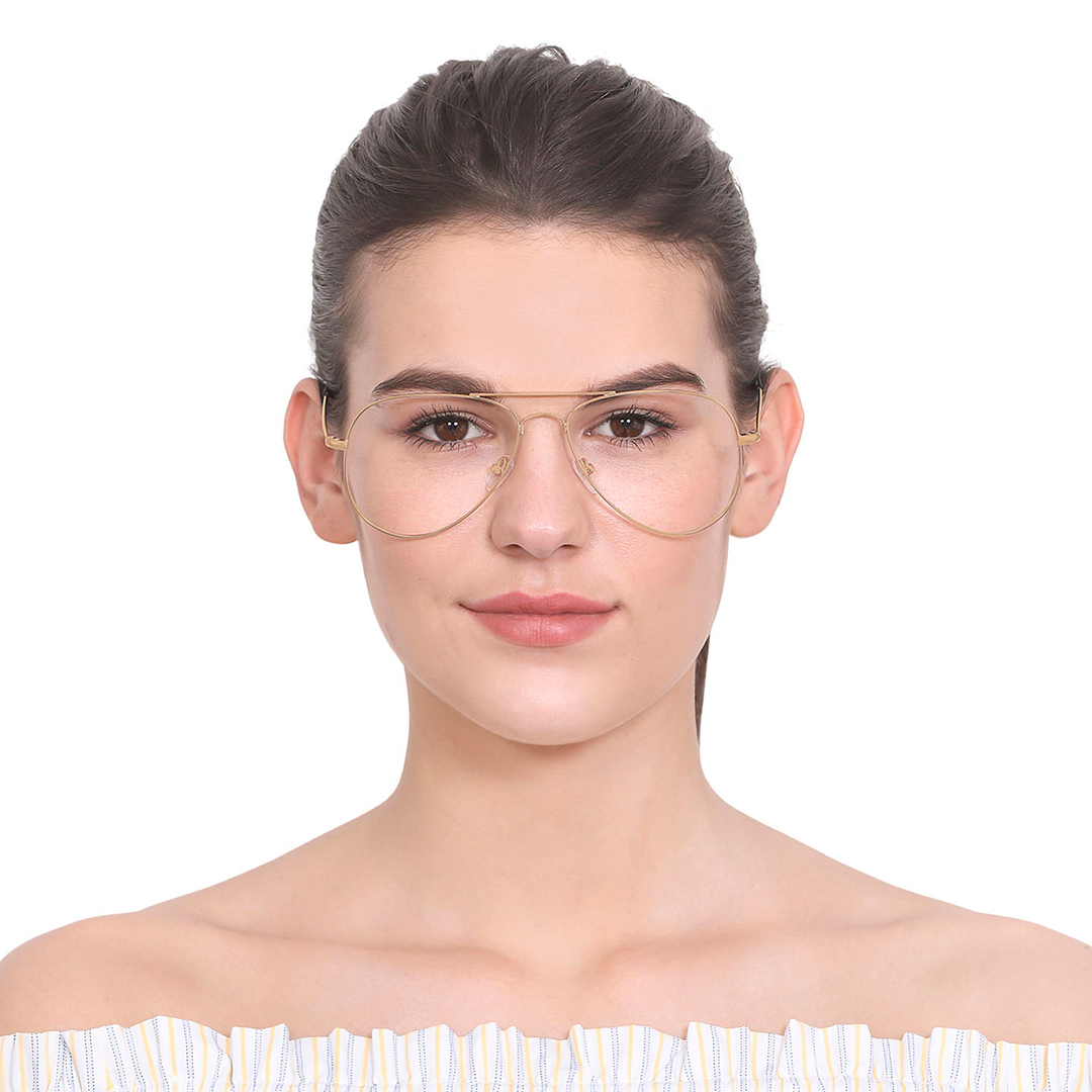 Vincent Chase Online Gold Full Rim Aviator left side