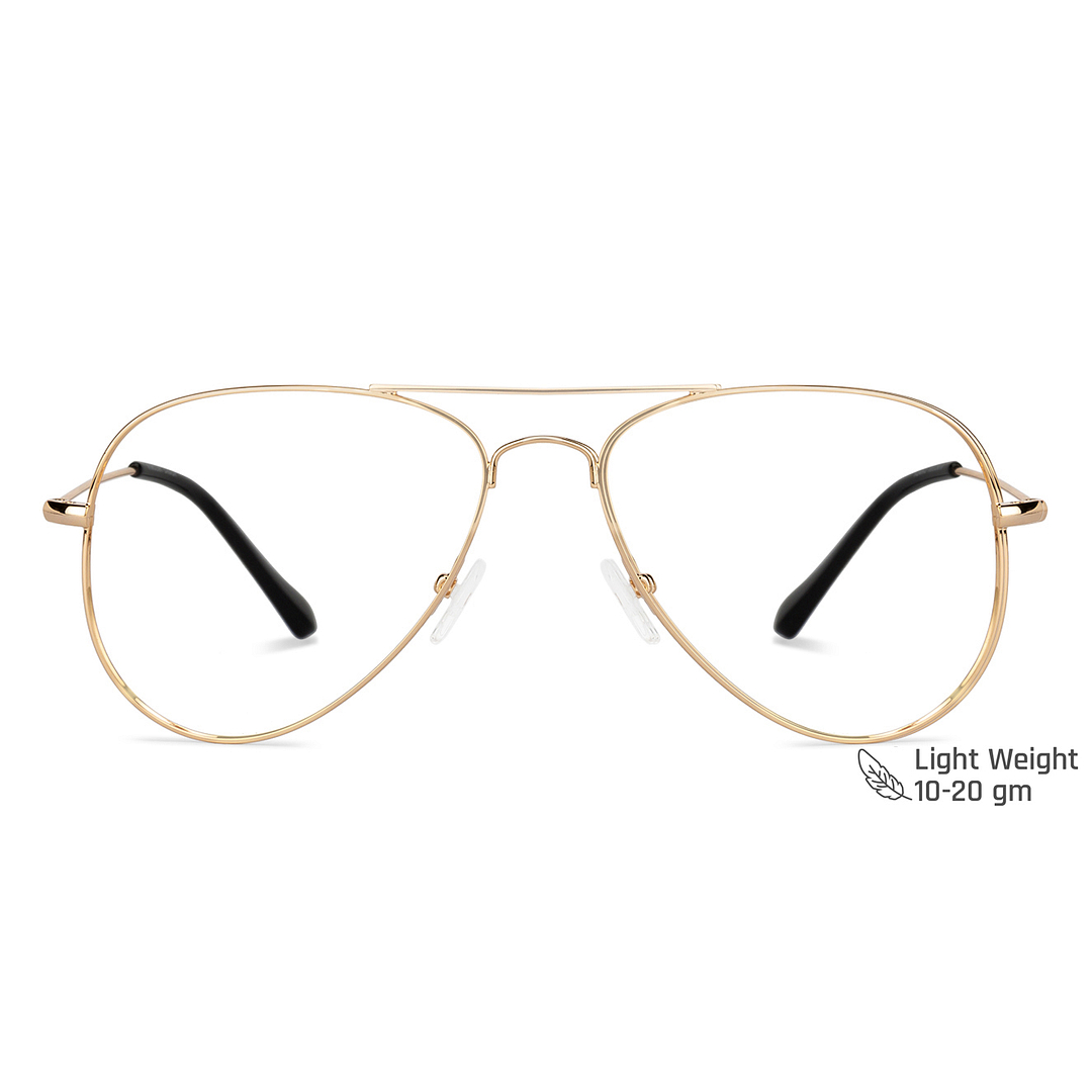 Vincent Chase Online Gold Full Rim Aviator left side