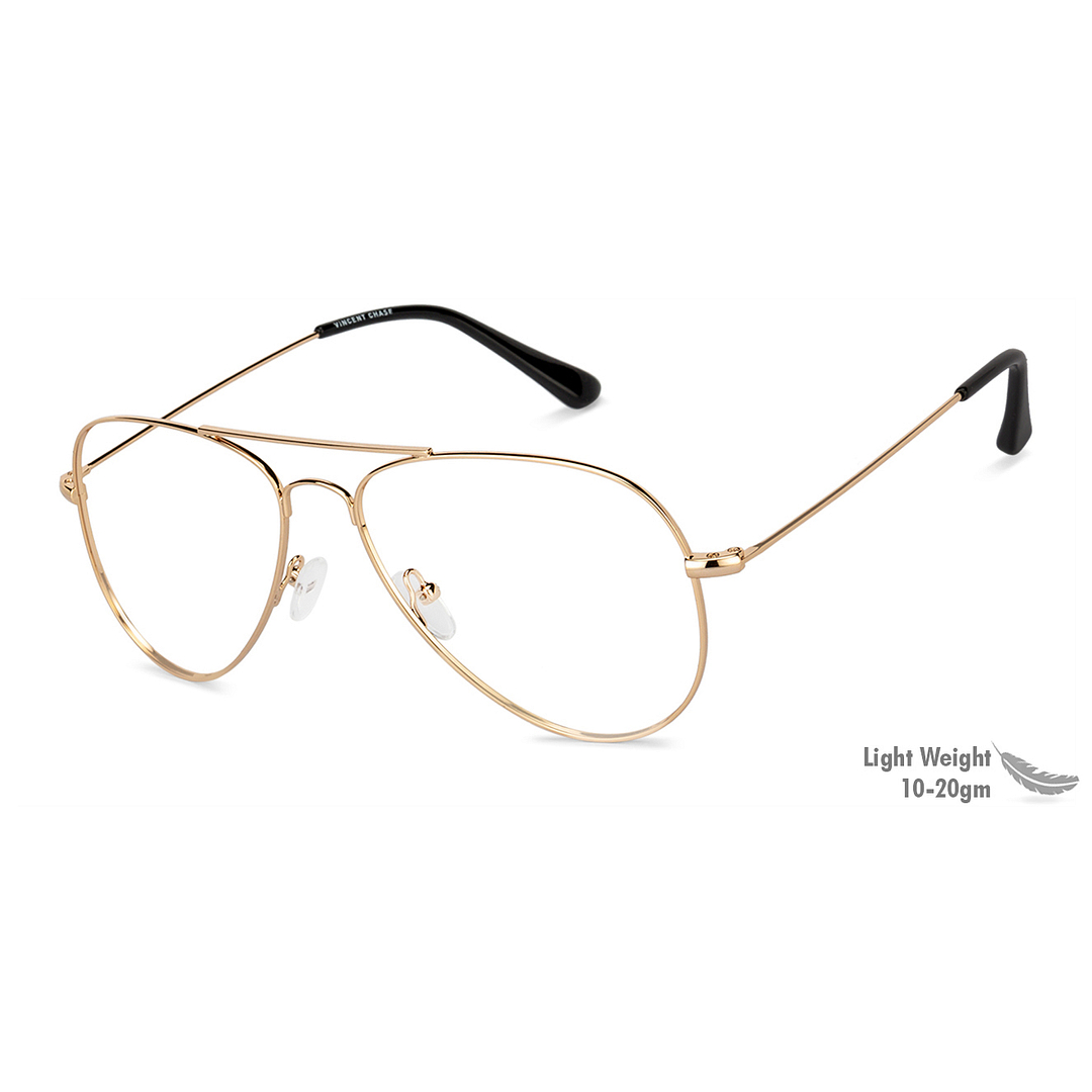 Vincent Chase Online Gold Full Rim Aviator right side