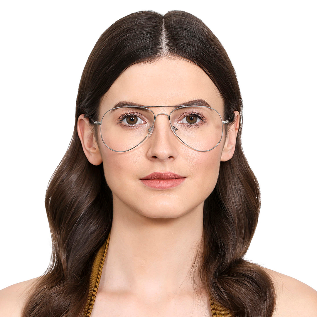 Vincent Chase Online Silver Full Rim Aviator left side