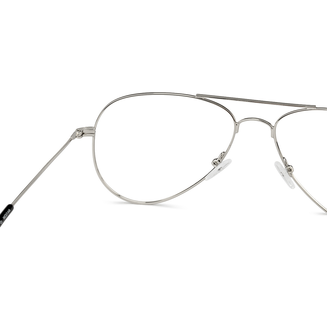 Vincent Chase Online Silver Full Rim Aviator left side