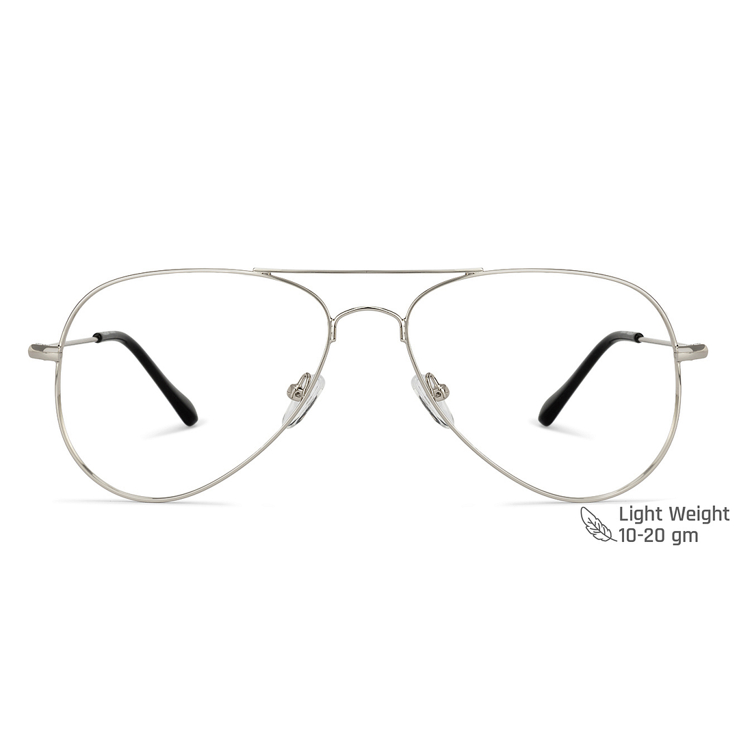 Vincent Chase Online Silver Full Rim Aviator left side