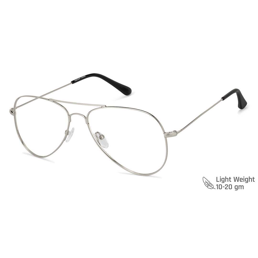 Vincent Chase Online Silver Full Rim Aviator right side