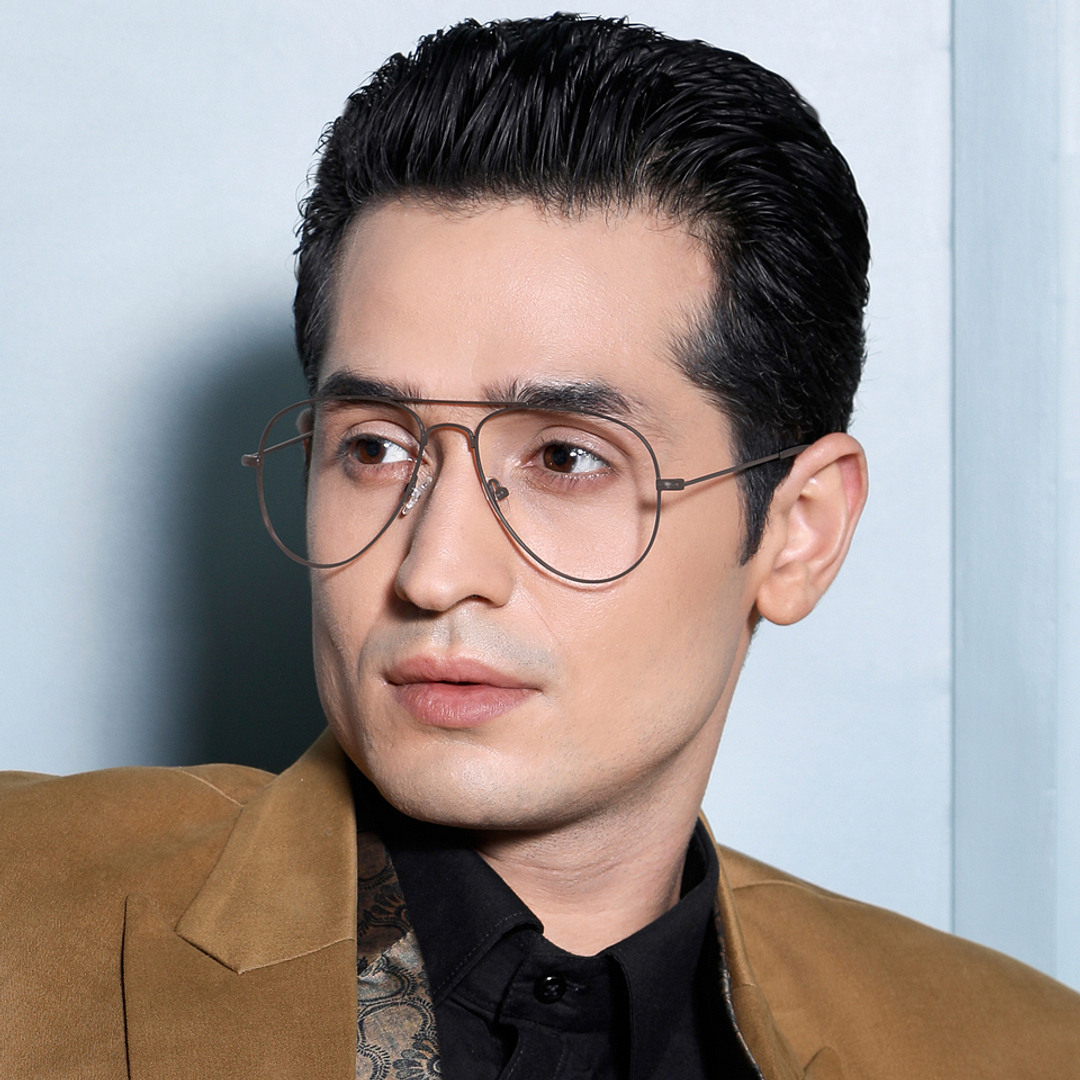 Vincent Chase Online Mid Gunmetal Full Rim Aviator right side