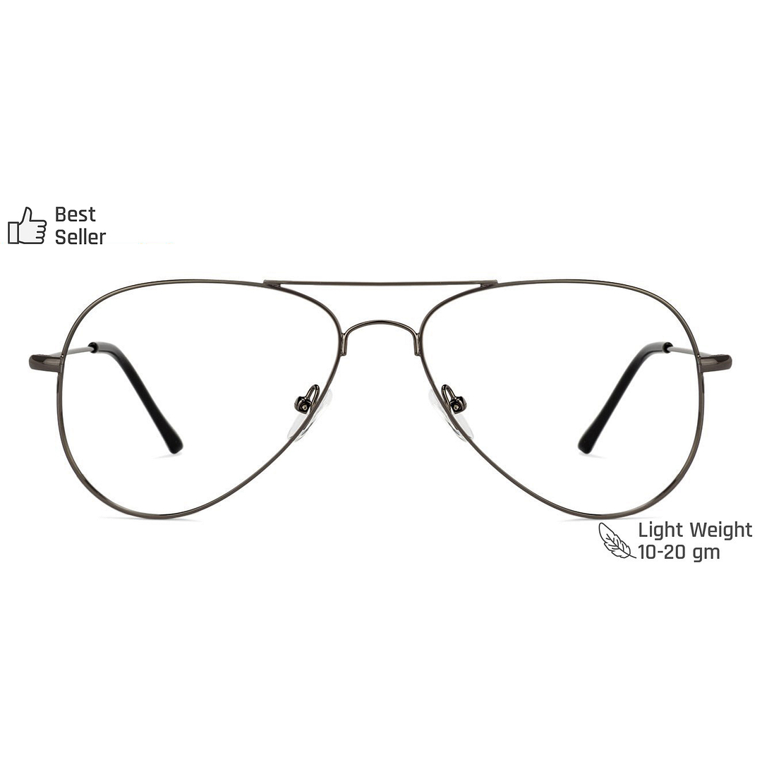 Vincent Chase Online Mid Gunmetal Full Rim Aviator left side