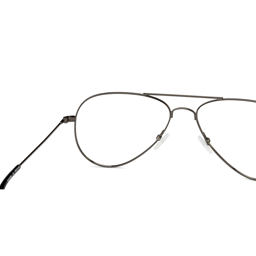 Vincent Chase Online Mid Gunmetal Full Rim Aviator left side