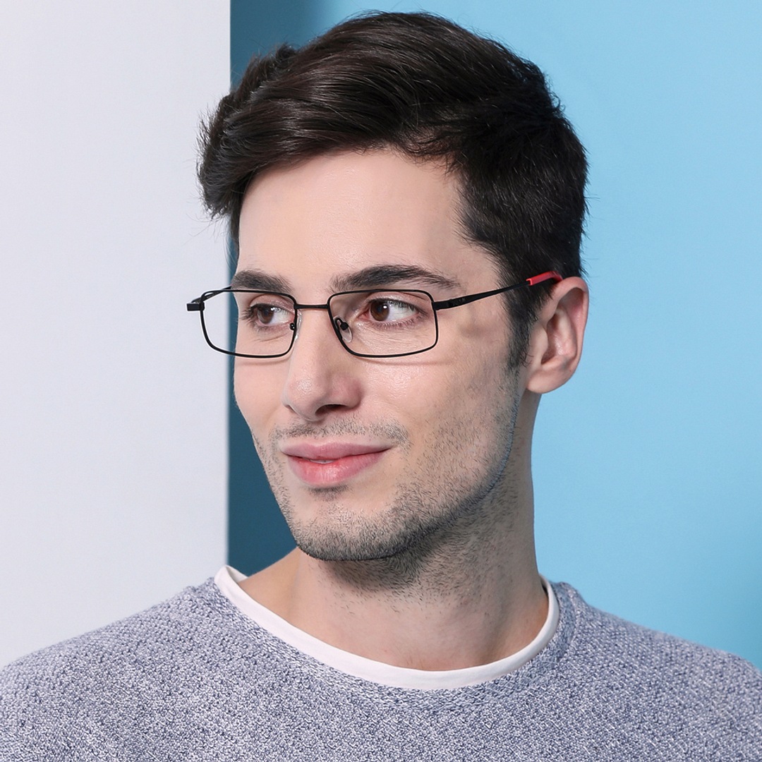 Lenskart Air Online Black Full Rim Rectangle left side