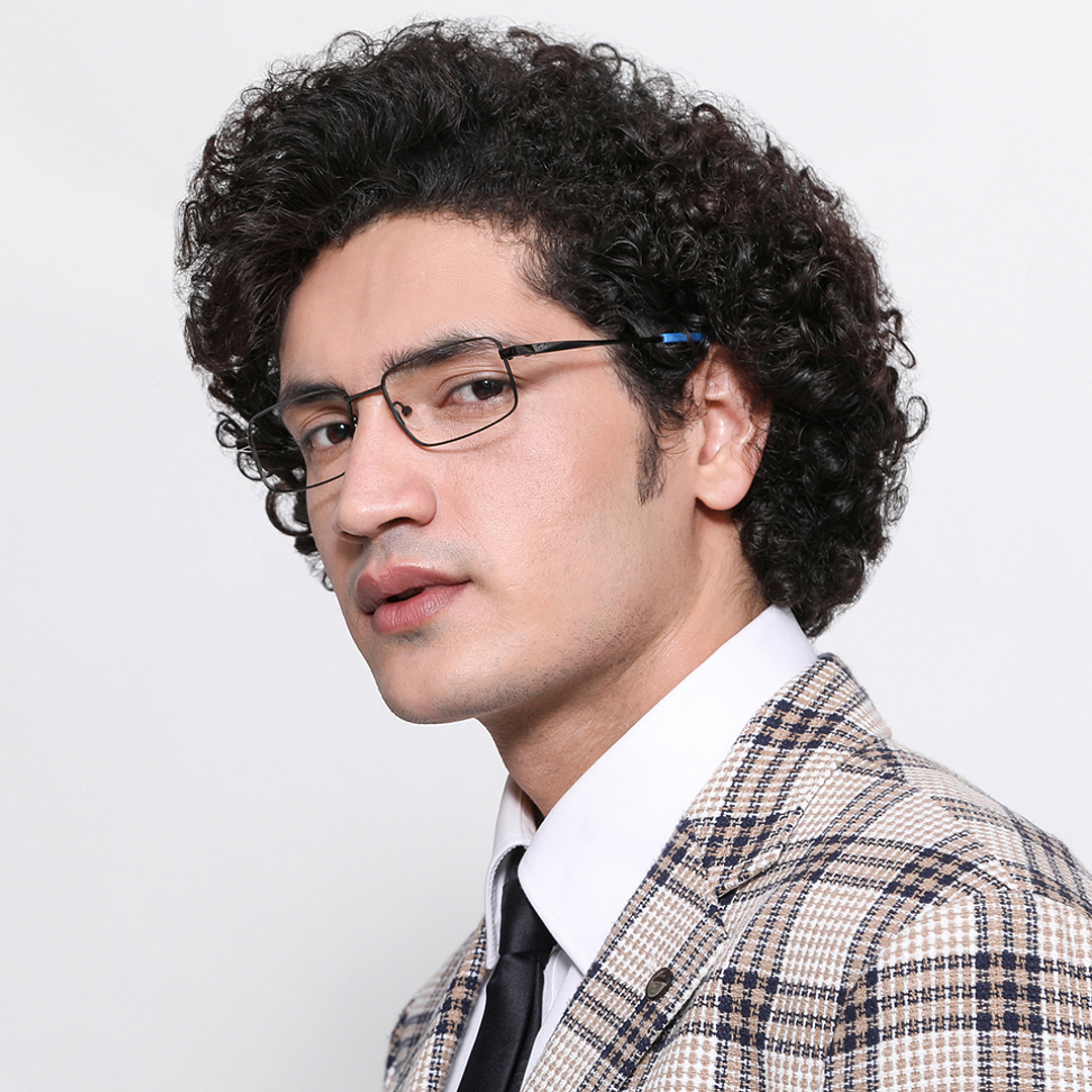 Lenskart Air Online Mid Gunmetal Full Rim Rectangle right side