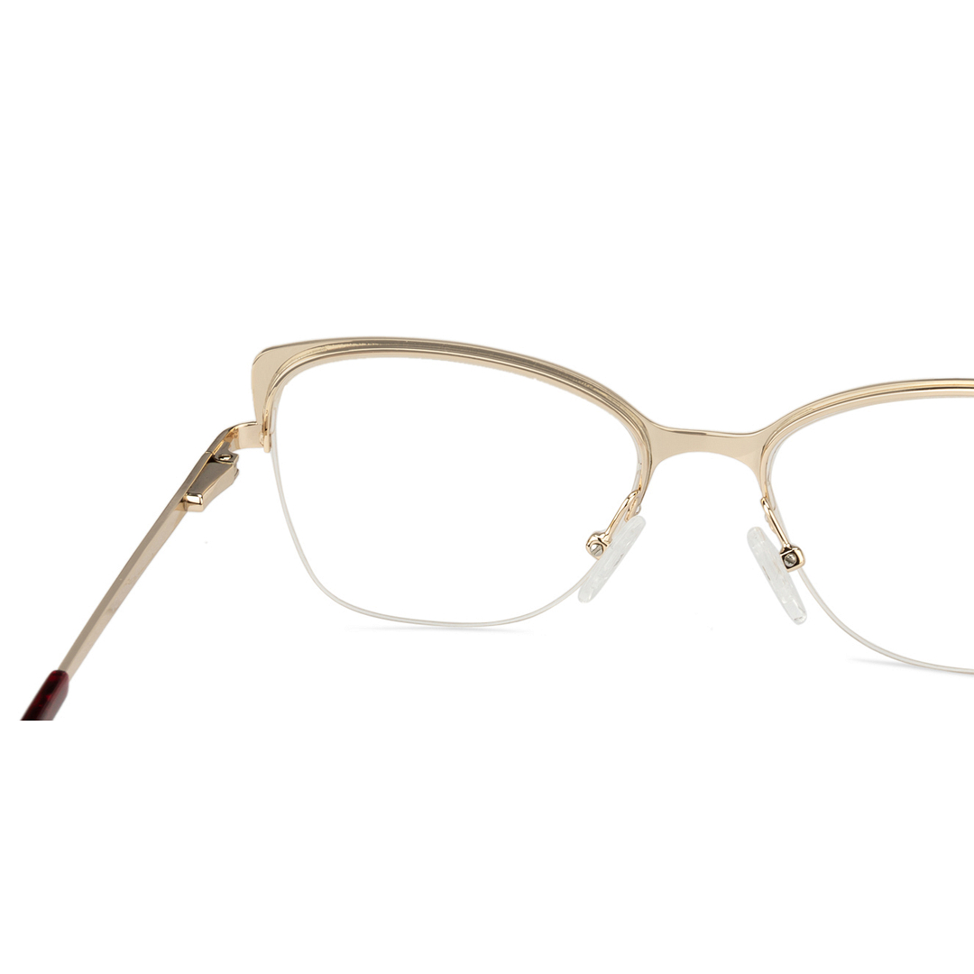 Vincent Chase Online Red Half Rim Cat Eye left side