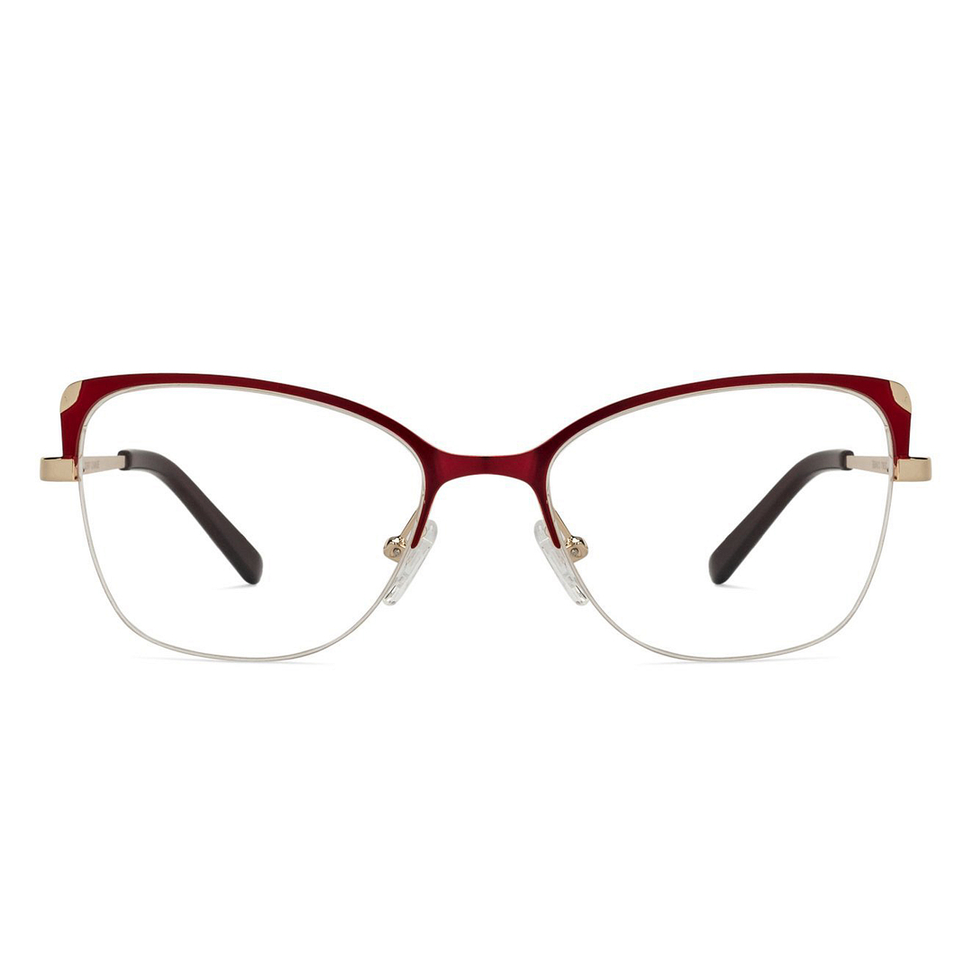 Vincent Chase Online Red Half Rim Cat Eye left side
