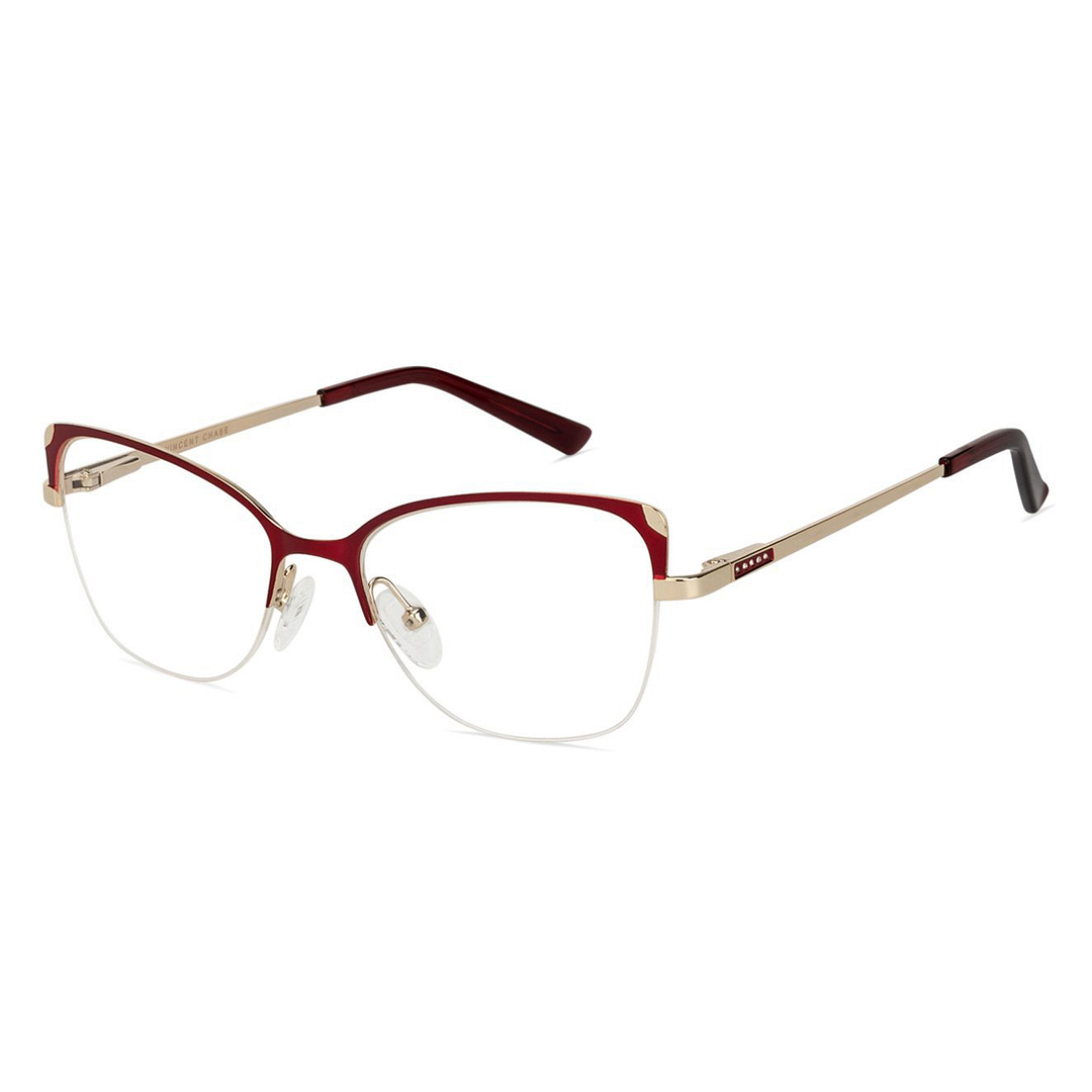Vincent Chase Online Red Half Rim Cat Eye right side