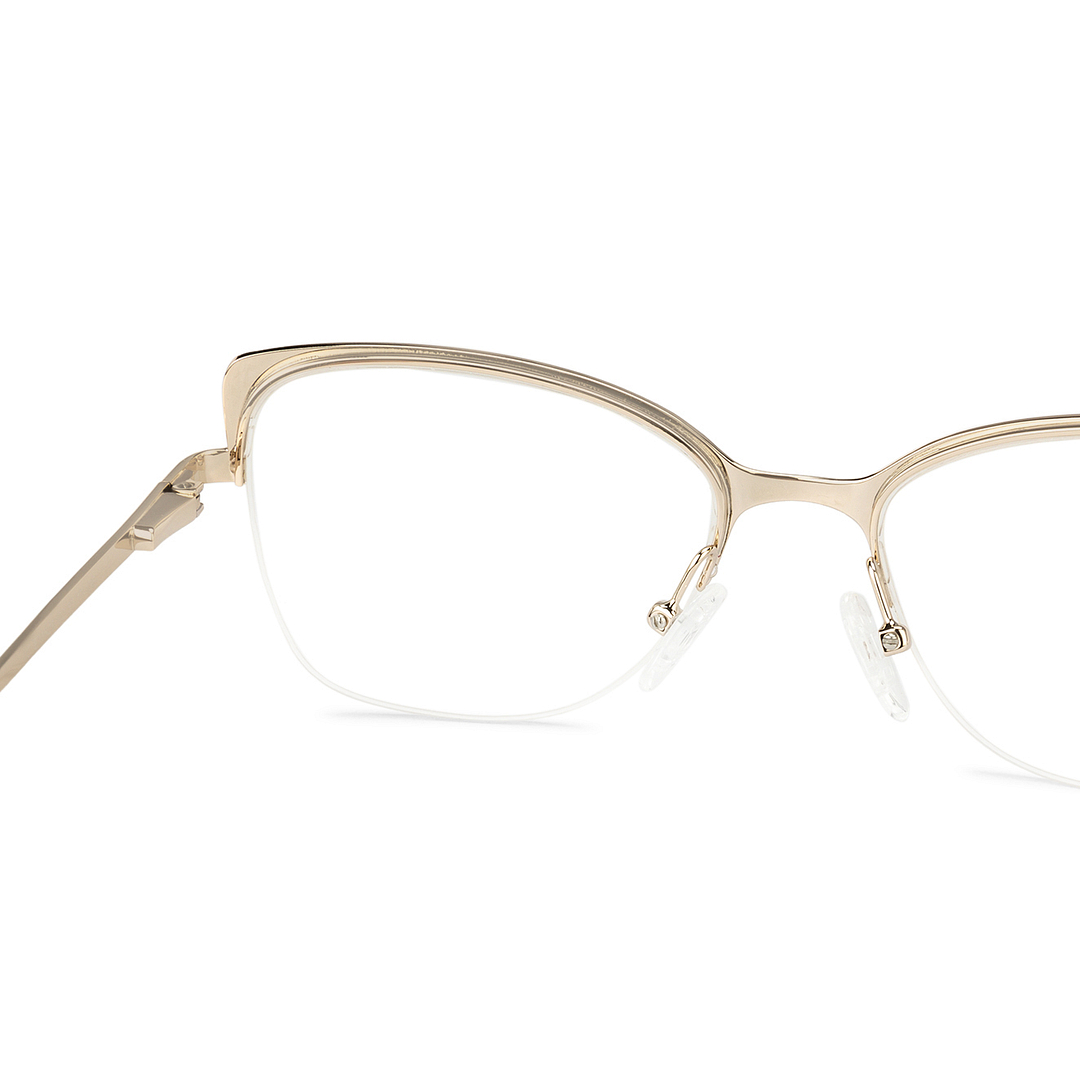 Vincent Chase Online Black Half Rim Cat Eye left side