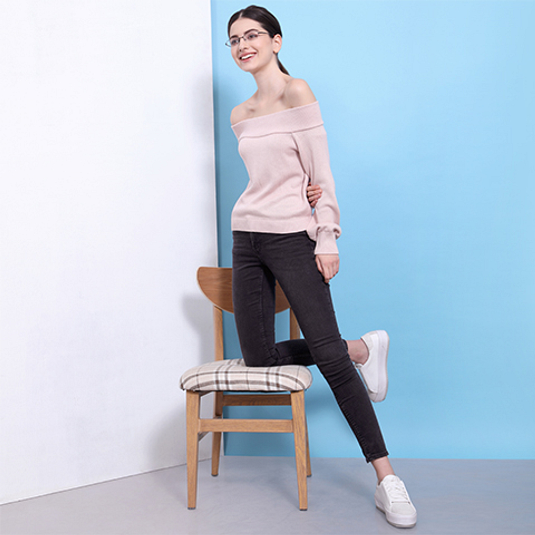 Lenskart Air Online Black Half Rim Rectangle right side