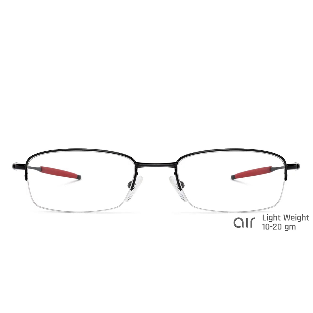 Lenskart Air Online Black Half Rim Rectangle left side