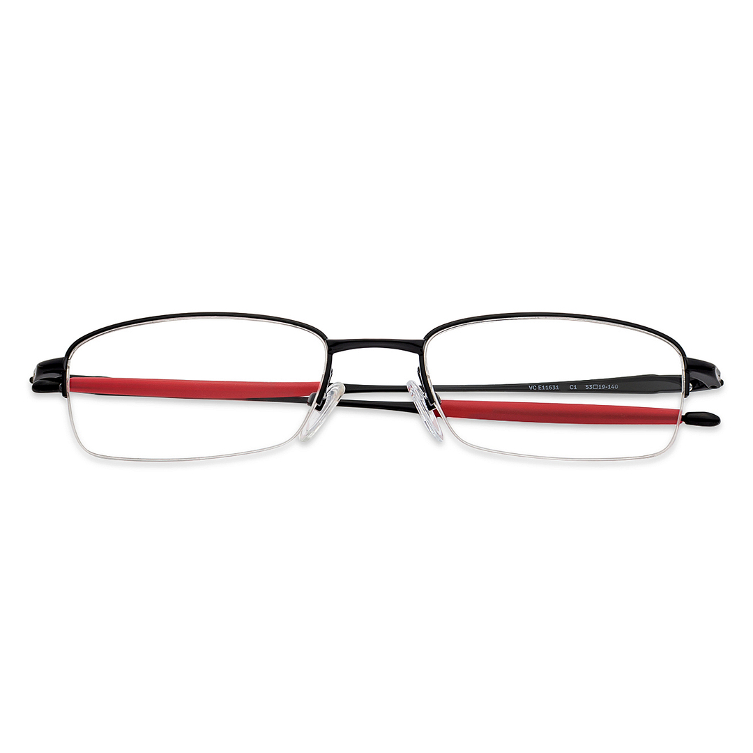 Lenskart Air Online Black Half Rim Rectangle left side