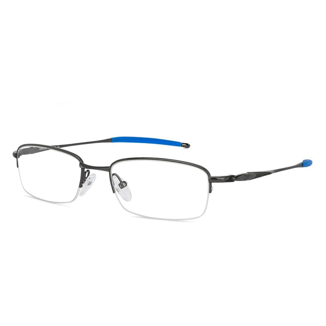 Lenskart Air Online Mid Gunmetal Half Rim Rectangle left side