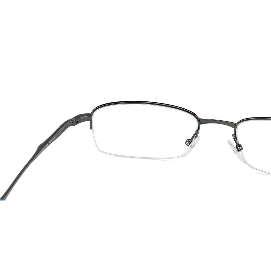 Lenskart Air Online Mid Gunmetal Half Rim Rectangle right side