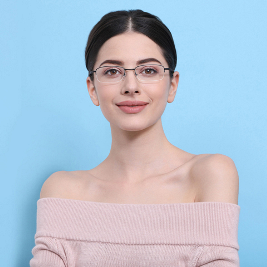 Lenskart Air Online Black Half Rim Rectangle right side