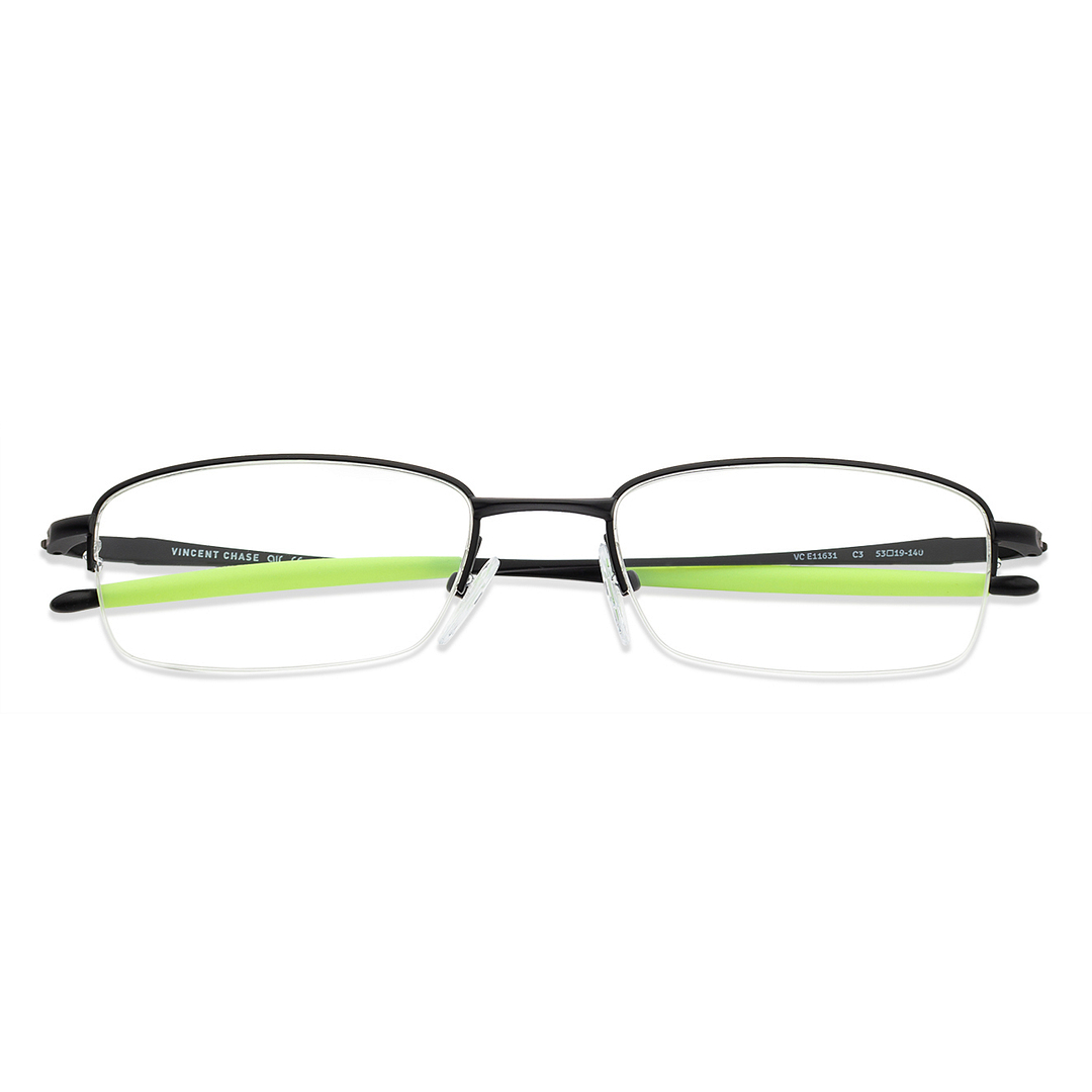 Lenskart Air Online Black Half Rim Rectangle left side