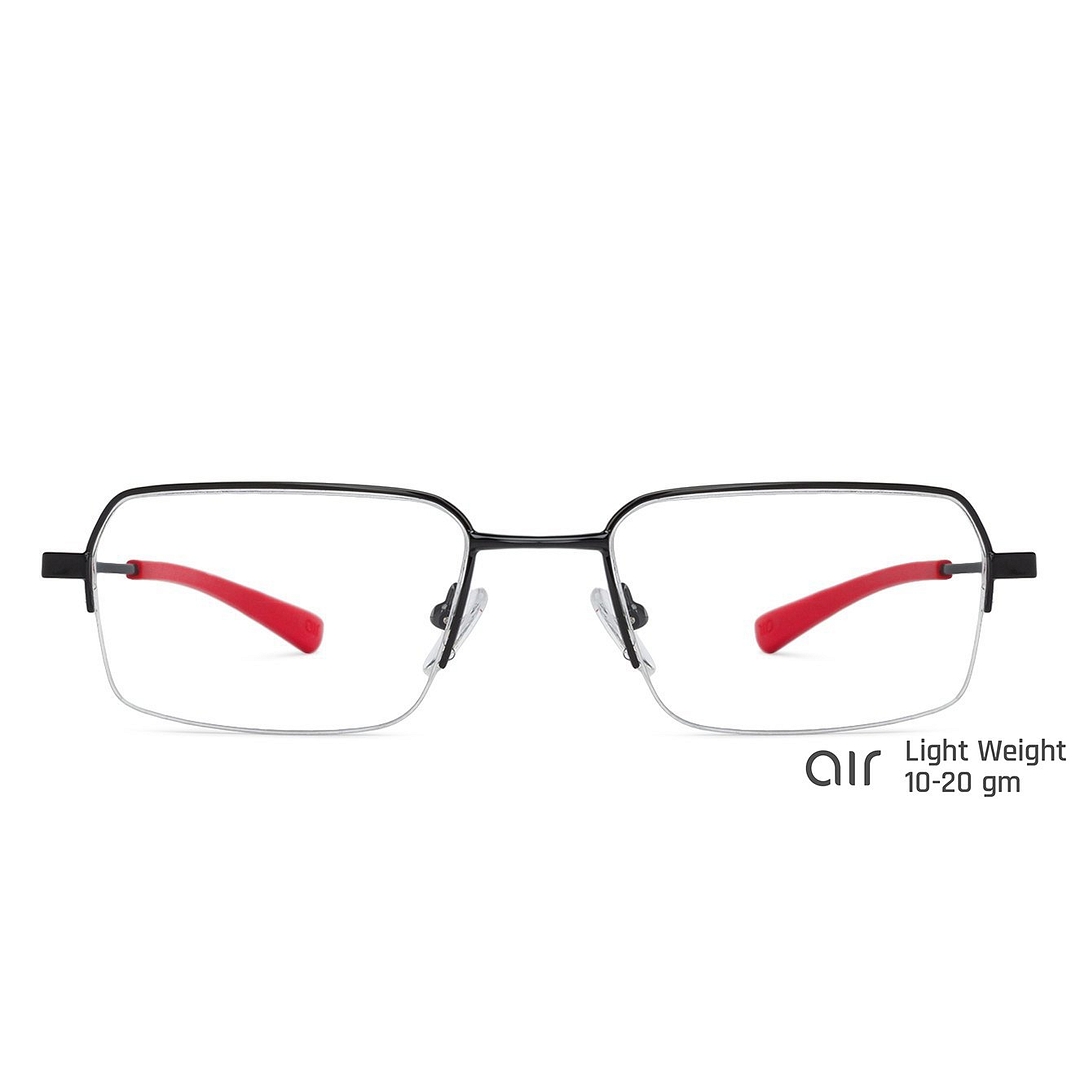 Lenskart Air Online Black Half Rim Rectangle left side