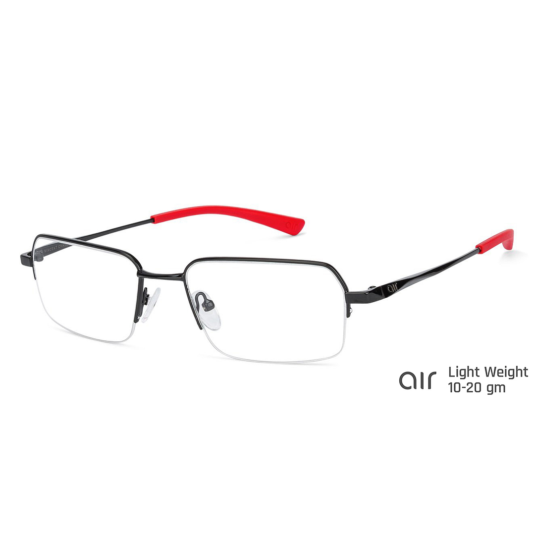 Lenskart Air Online Black Half Rim Rectangle left side