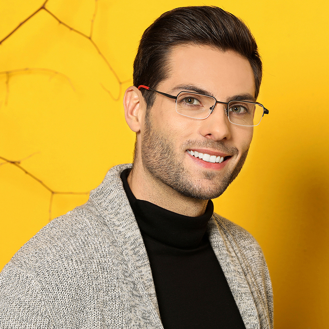 Lenskart Air Online Black Half Rim Rectangle right side