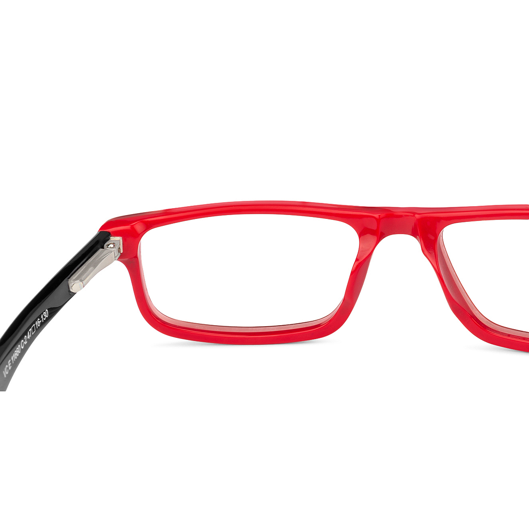 Hooper Online Red Full Rim Rectangle left side
