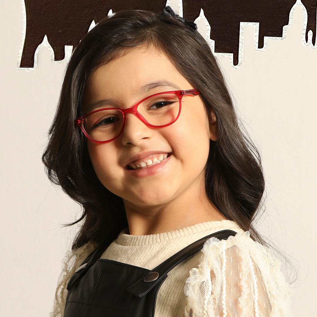 Hooper Online Pink Transparent Full Rim Cat Eye right side
