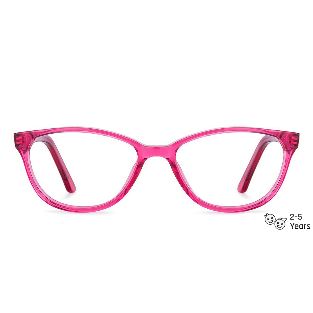 Hooper Online Pink Transparent Full Rim Cat Eye left side