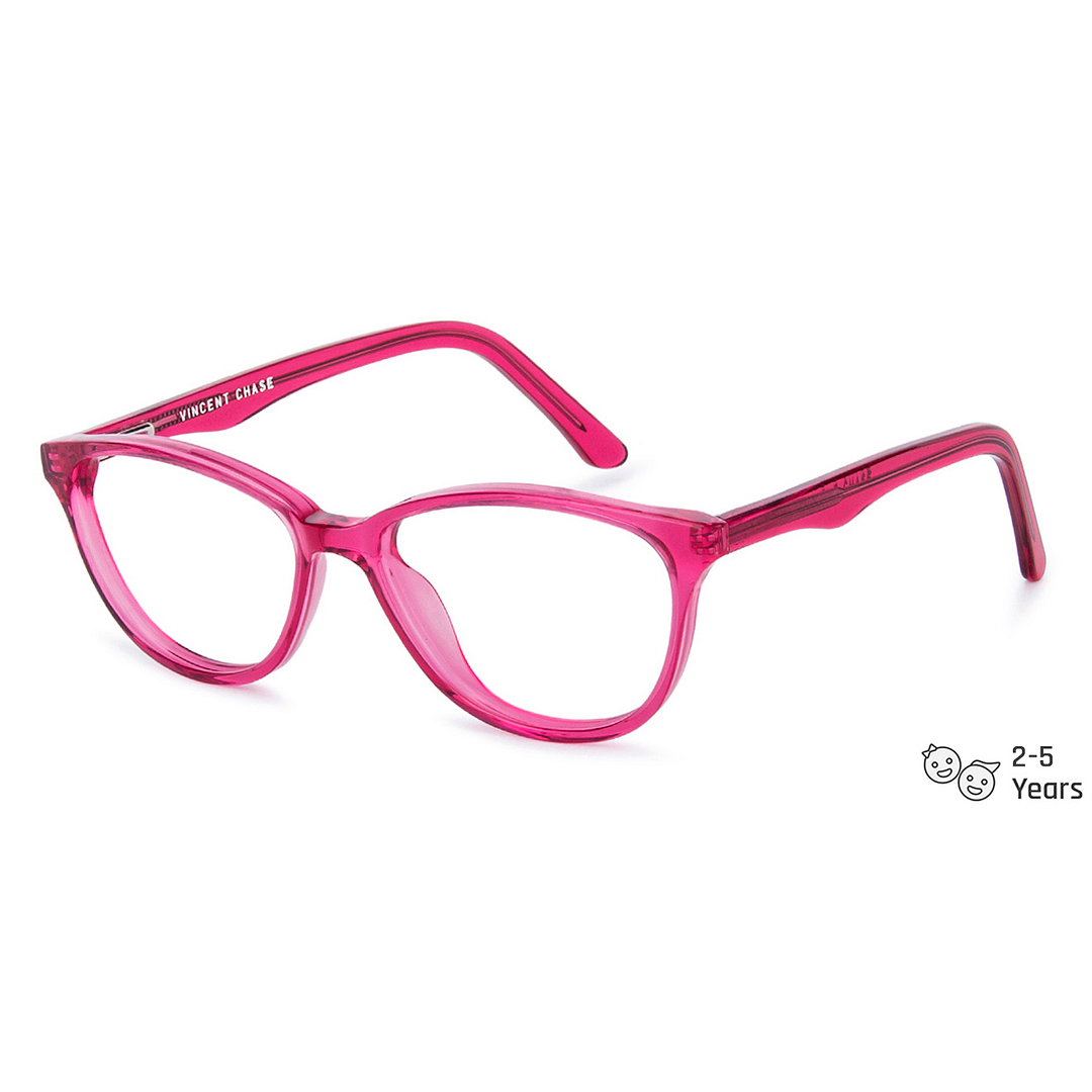 Hooper Online Pink Transparent Full Rim Cat Eye right side