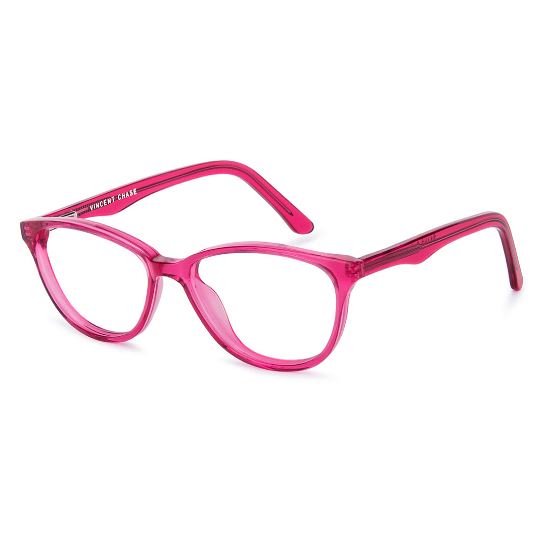 Hooper Online Pink Transparent Full Rim Cat Eye right side