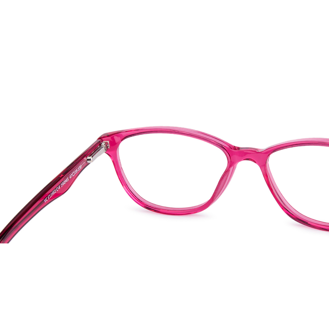 Hooper Online Pink Transparent Full Rim Cat Eye right side