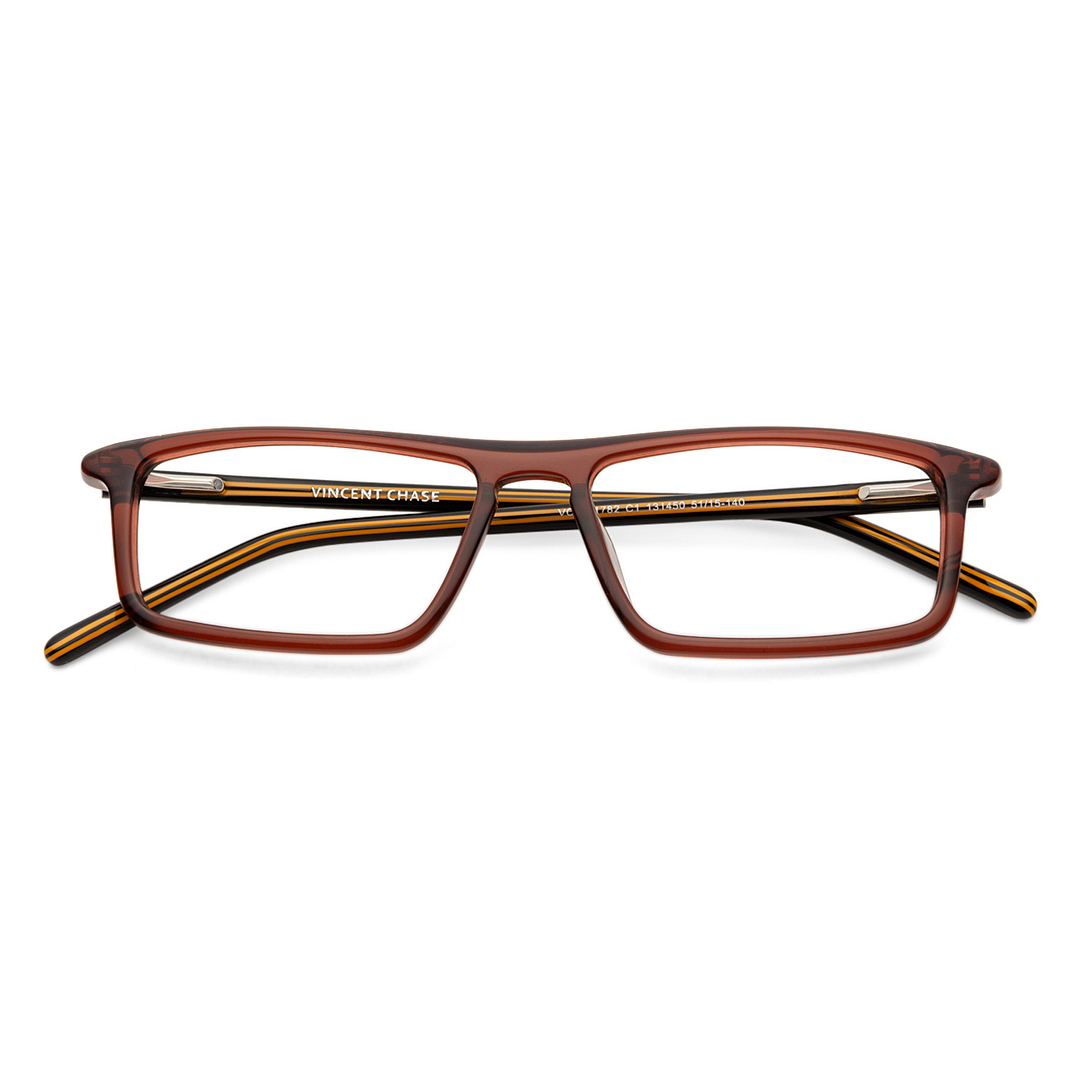 Vincent Chase Online Brown Transparent Full Rim Rectangle right side