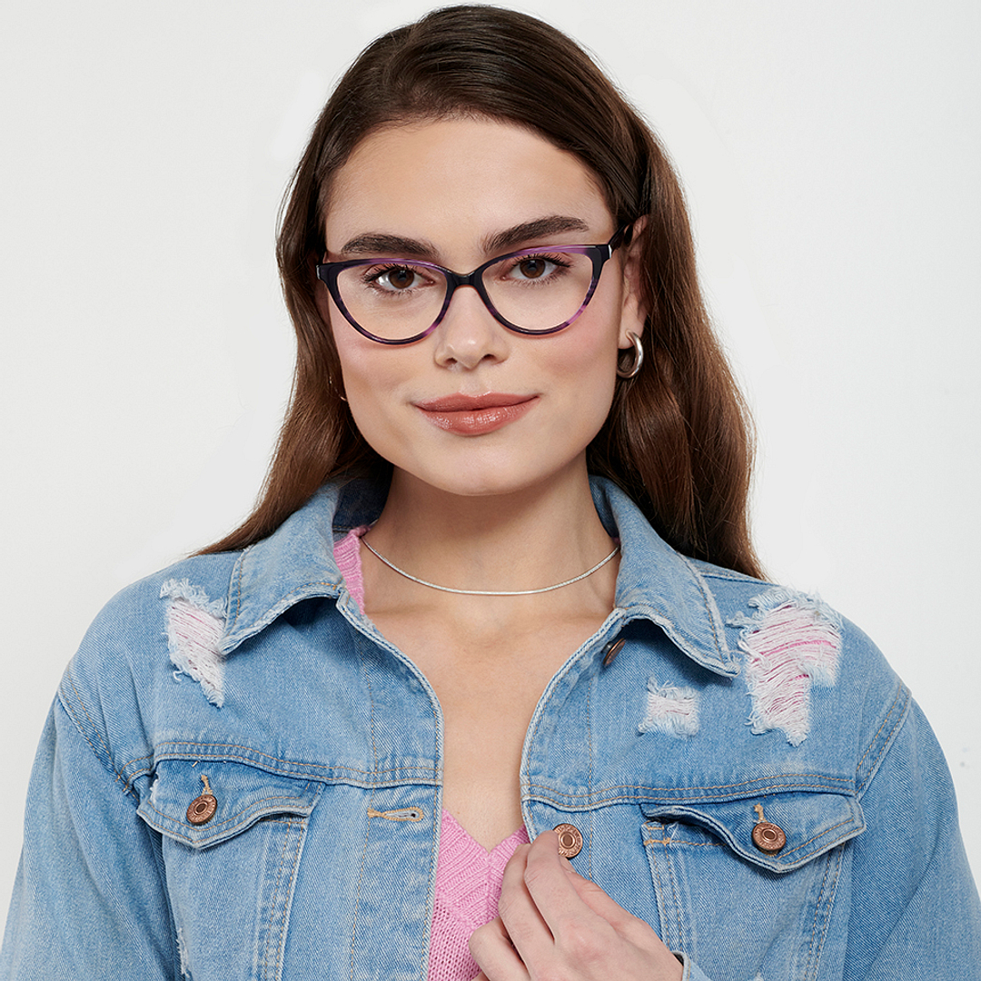 Vincent Chase Online Purple Full Rim Cat Eye right side
