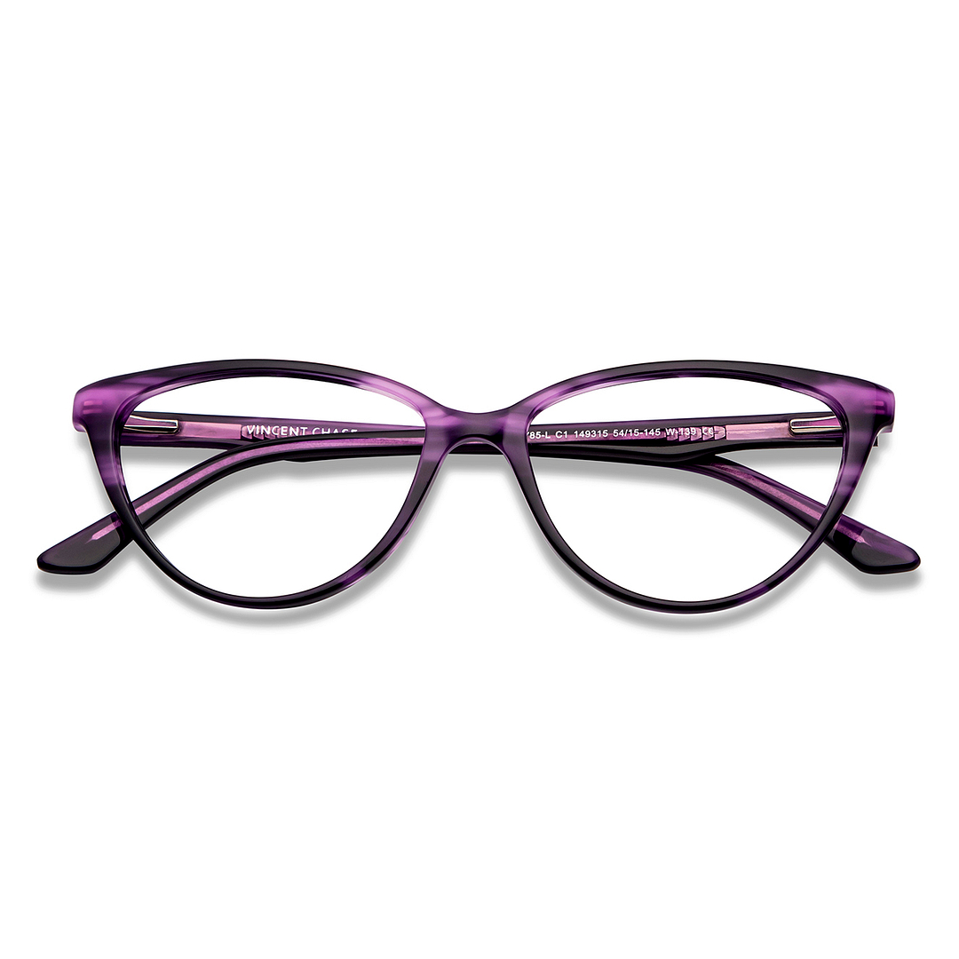 Vincent Chase Online Purple Full Rim Cat Eye left side