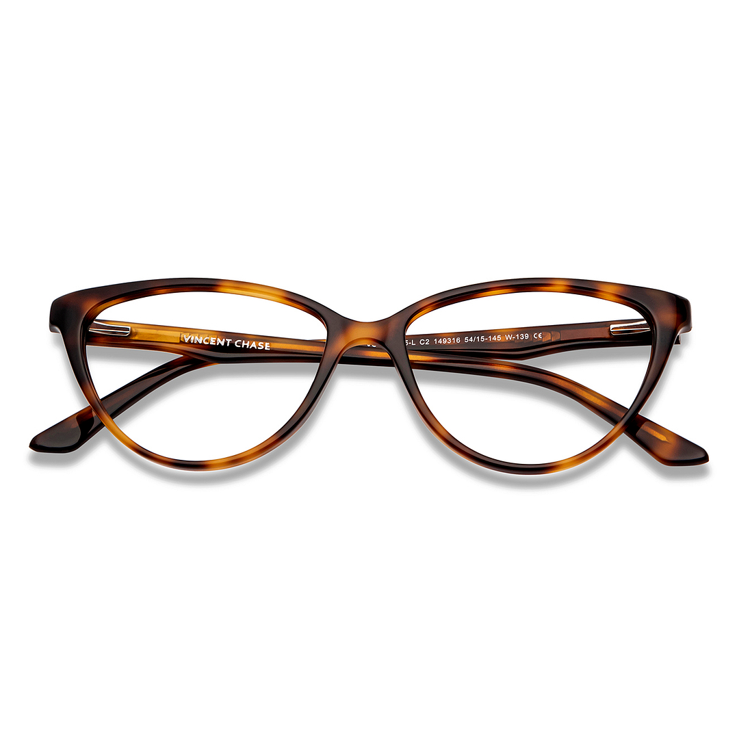 Vincent Chase Online Light Brown Full Rim Cat Eye left side