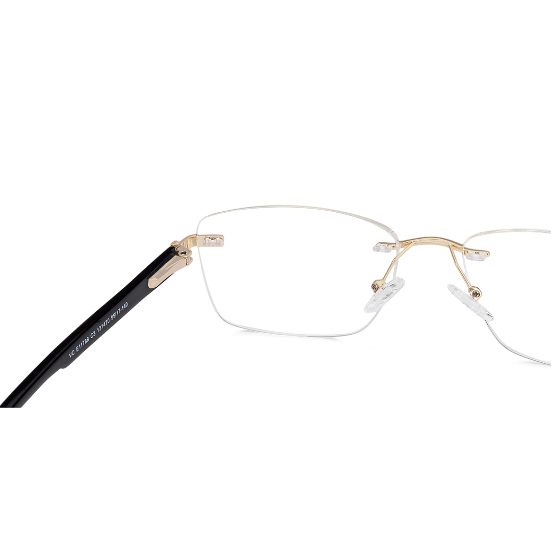 Lenskart Air Online Light Brown Rimless Square right side