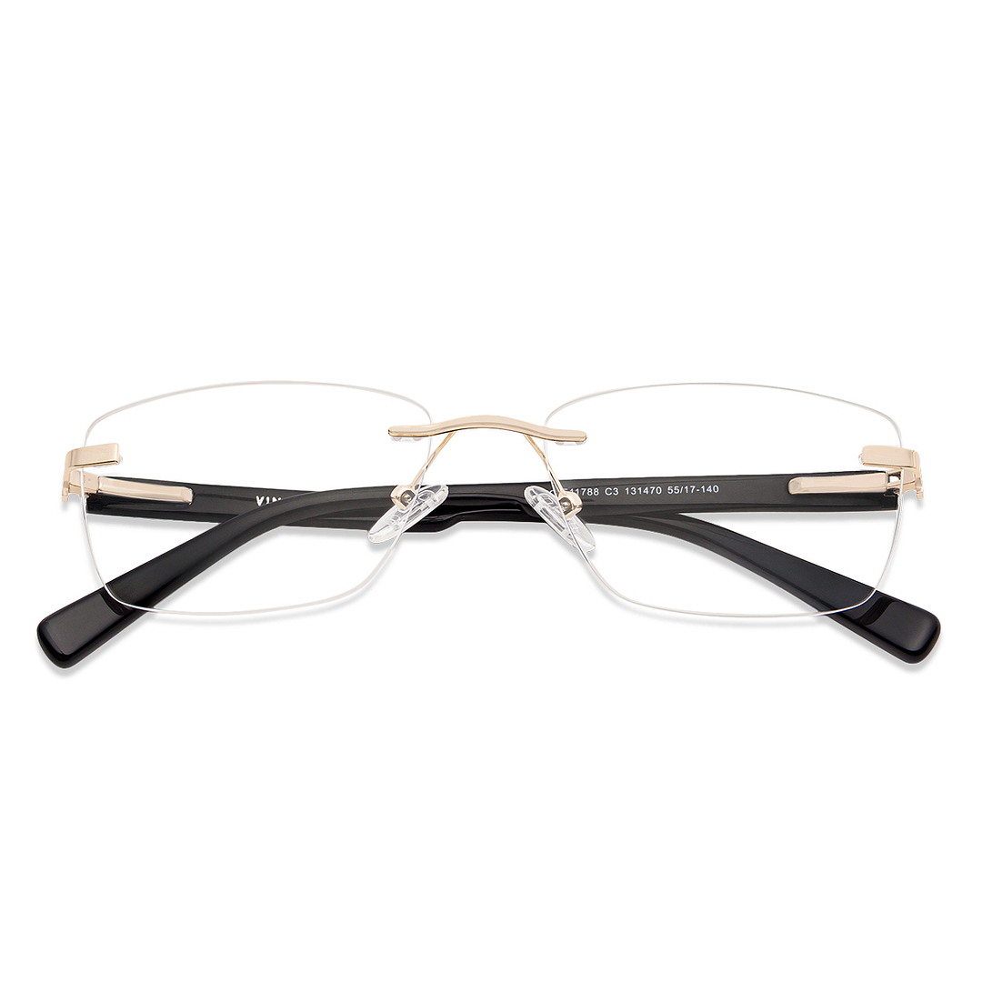 Lenskart Air Online Light Brown Rimless Square left side